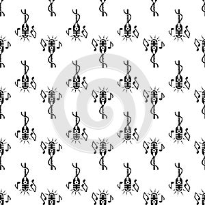 Retro microphone pattern seamless vector