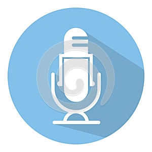 Retro microphone speaker / audio mic vector flat icons for apps or websites