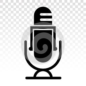 Retro microphone speaker / audio mic vector flat icons for apps or websites