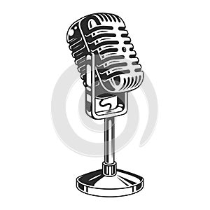 Retro microphone symbol