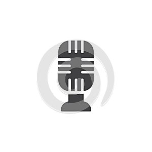 Retro microphone vector icon