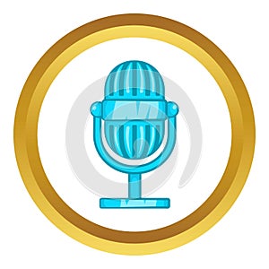 Retro microphone vector icon