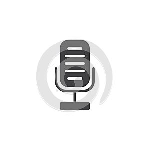 Retro Microphone vector icon