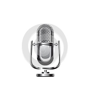 Retro microphone vector illustration.