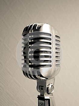 Retro microphone view photo