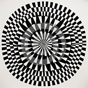 Retro Minimalist Art Print With 70s Geometrical Shapes Style photo