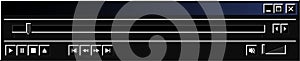 Retro minimized audio or video player status bar