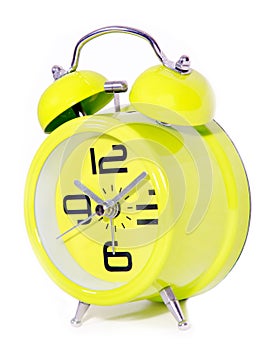 Retro modern round green clock