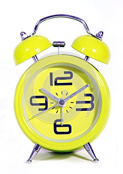 Retro modern round green clock