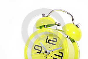 Retro modern round green clock