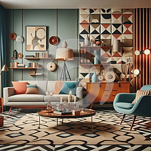 Retro Modernism A living room inspired by mid century moder d photo