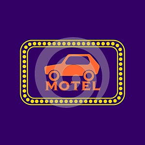 Retro motel roadsign.