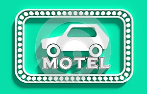 Retro motel roadsign.