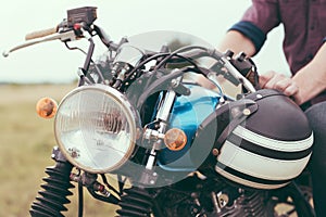 Retro motorcycle detail