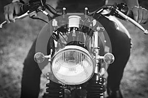 Retro motorcycle detail