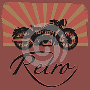 Retro Motorcycle label