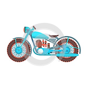 Retro Motorcycle vector logo design template. bikeshop or motorcycle service icon. Vector
