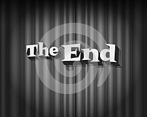 Retro movie ending screen - The End.