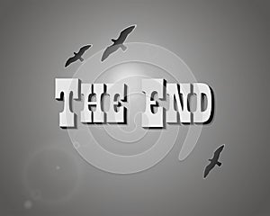 Retro movie ending screen still - The End.