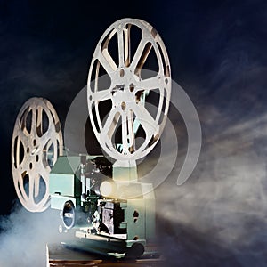 Retro movie projector photo