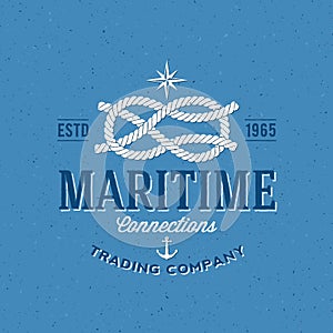 Retro Navy Trading Company Vector Label or Logo