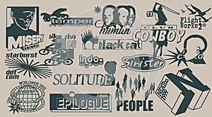 retro nostalgia logo designs.