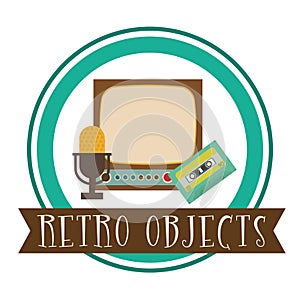 Retro objects vintage design