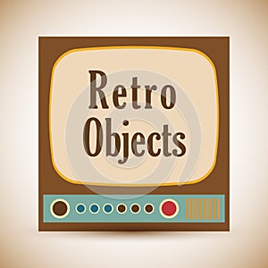 Retro objects vintage design