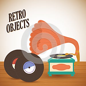 Retro objects vintage design