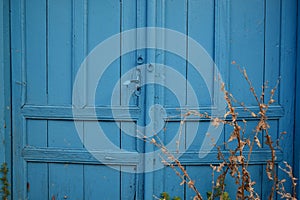 Retro Old Blue Door