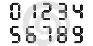 Retro old digital watch clock display numbers background vector