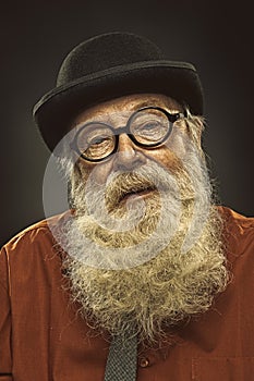 Retro old man portrait