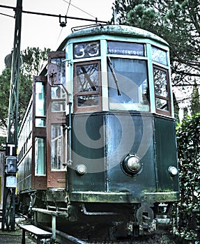 Retro old style tram