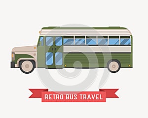 Retro Omnibus Illustration