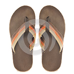 Retro Orange and Brown Sandals