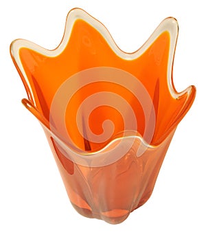 Retro Orange Vase - Isolated