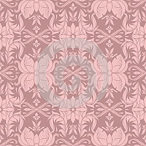 Retro ornamental floral seamless pattern, vintage. Texture for wallpapers, fabric, wrap, web page backgrounds, vector illustration