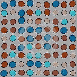 Retro oval repeating pattern