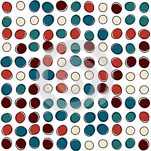 Retro oval repeating pattern