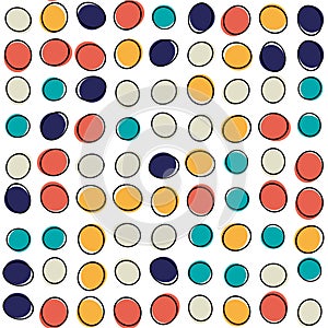 Retro oval repeating pattern