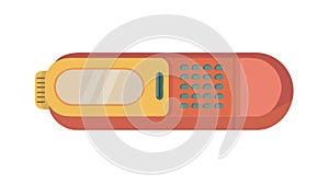 Retro Pager Device, Compact Communication Tech, vector design Generative AI