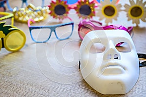 Retro Party set Glasses, hats, lips, mustaches, masks design photo booth party wedding funny pictures