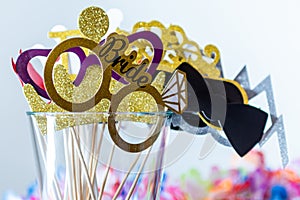 Retro Party set Glasses, lips, mustaches, masks design photo booth party wedding funny pictures