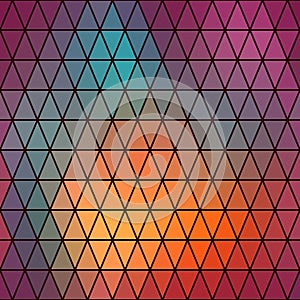 Retro pattern of geometric shapes. Triangle colorful mosaic back