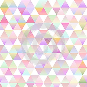 Retro pattern of geometric shapes. Triangle colorful mosaic back. Pattern with rainbow color hexagons