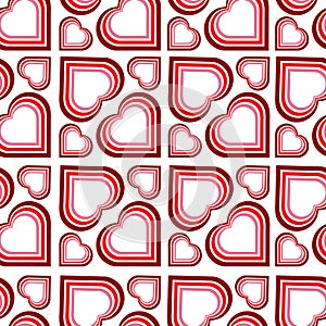 Retro pattern with hearts