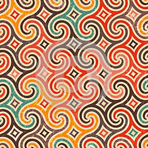 Retro pattern with swirls.