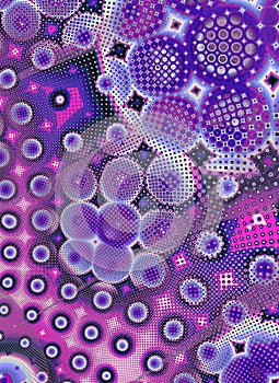 Retro Patterns Purple Circles