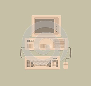 Retro PC Pixel Art Illustration