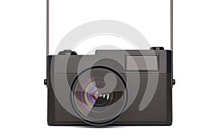 Retro photo camera  Isolated Isolated On White Background, 3D render. 3D illustration photo